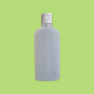 120 ml-es HDPE Ovál flakon gyerekzáras cseppkupahoz